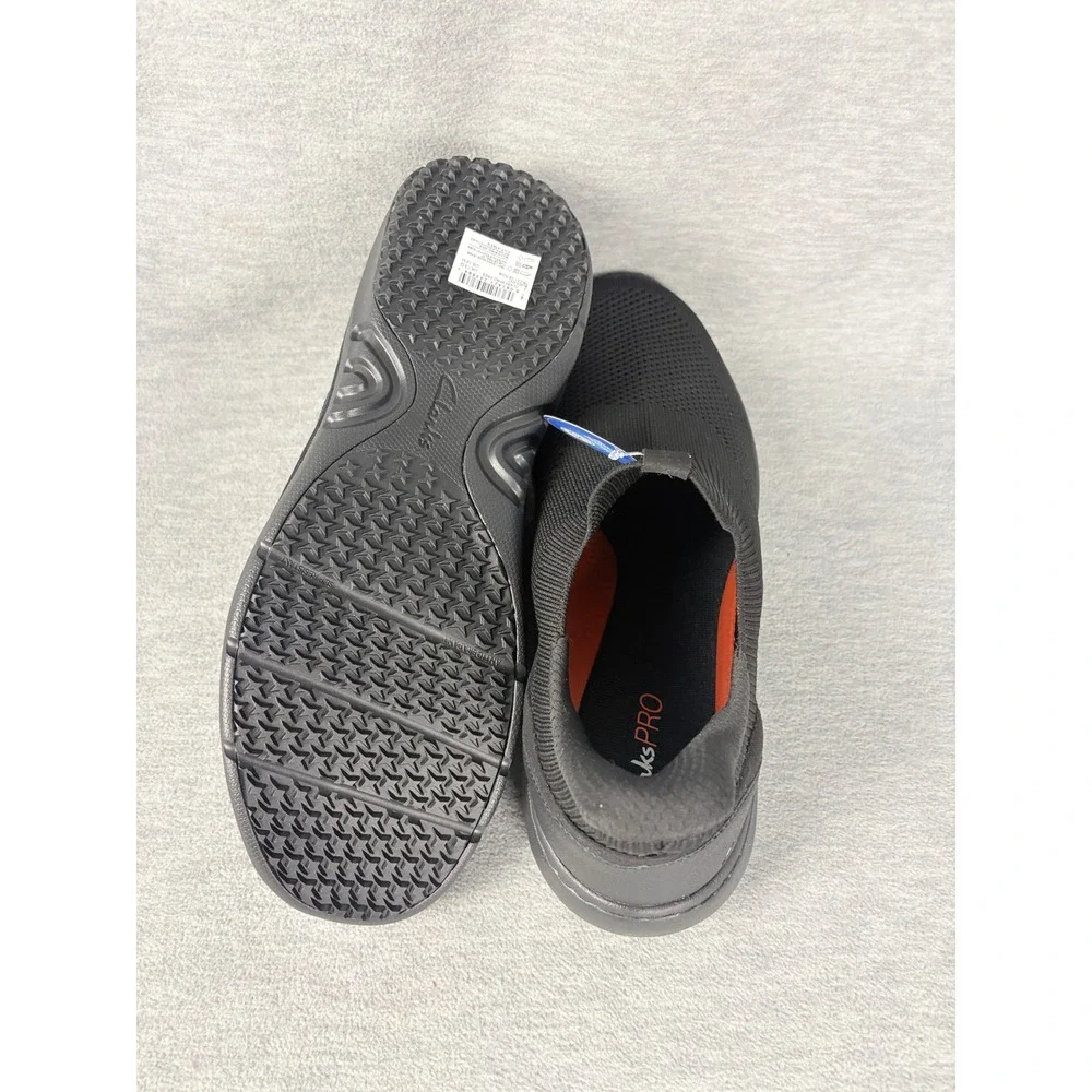 Clarks ClarksPro Free Step In Sneakers Mens 14 M Black Knit Slip On Comfort